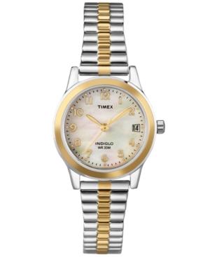 Timex Watch, Women's Two Tone Stainless Steel Expansion Bracelet T2m828um