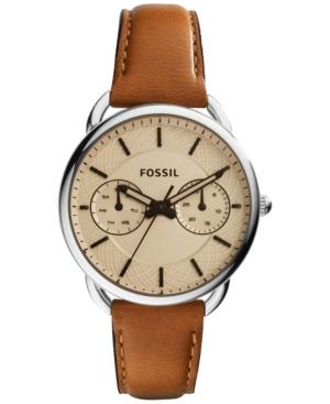 Fossil Women's Tailor Tan Leather Strap Watch 35mm Es3950