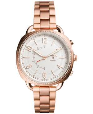 Fossil Q Women's Accomplice Rose Gold-tone Stainless Steel Bracelet Hybrid Smart Watch 38x40mm