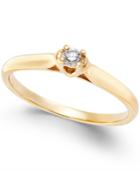 Diamond Promise Ring In 10k White Or Yellow Gold (1/10 Ct. T.w.)