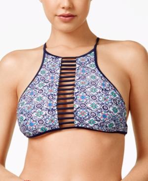 Raisins Maybe In Morocco Printed High-neck Bikini Top Women's Swimsuit