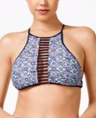 Raisins Maybe In Morocco Printed High-neck Bikini Top Women's Swimsuit
