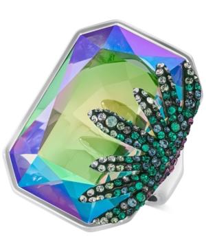Swarovski Gisele Silver-tone Prismatic Crystal Statement Ring