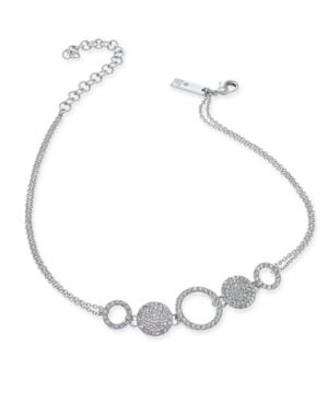 Inc International Concepts Silver-tone Pave Disc Choker Necklace, Only At Macy's