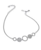 Inc International Concepts Silver-tone Pave Disc Choker Necklace, Only At Macy's