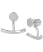 Kenneth Cole New York Silver-tone Curved Stick Front And Back Earrings
