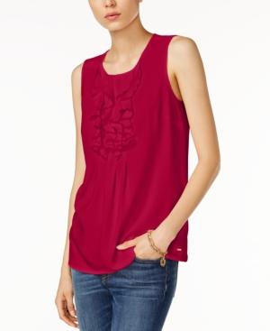 Tommy Hilfiger Ruffled Shell, Only At Macy's