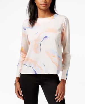 Bar Iii Zen Watercolor-print Top, Only At Macy's