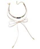 Inc International Concepts Gold-tone Multi-stone Faux Suede Choker Necklace, Only At Macy's