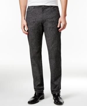 Calvin Klein Men's Classic-fit Black Marled Pants