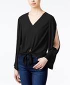 Rachel Rachel Roy Tie-front Cold-shoulder Blouse, Created For Macy's