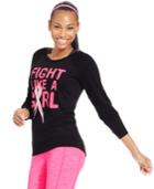 Ideology Fight Like A Girl Pink Ribbon Top, Only At Macy's
