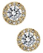 Danori Gold-tone Crystal Halo Stud Earrings, Only At Macy's