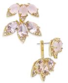 Kate Spade New York 14k Gold-plated Pink Stone And Crystal Earring Jackets