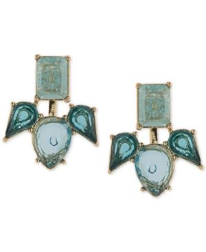 Carolee Gold-tone Blue Stone Earring Jackets