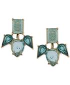 Carolee Gold-tone Blue Stone Earring Jackets