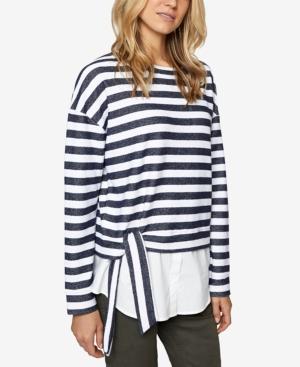 Sanctuary Ally Striped Layered-look Top