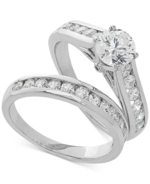 Lab Grown Diamond Channel-set Bridal Set (2 Ct. T.w.) In 14k White Gold