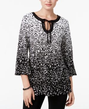 Jm Collection Ombre Keyhole Tunic, Only At Macy's