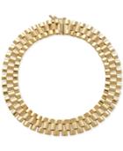 Men's Wide Link Bracelet In 14k Gold