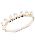 Ivanka Trump Gold-tone Imitation Pearl Lariat Shaky Bangle Bracelet