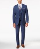 Kenneth Cole Reaction Men's Slim-fit Blue Tic Vested Suit