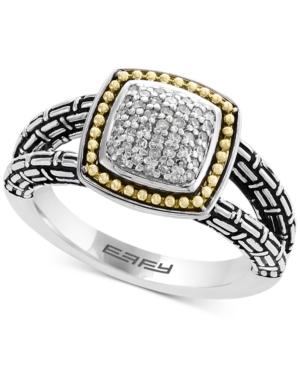 Balissima By Effy Diamond Cluster Ring (1/5 Ct. T.w.) In Sterling Silver & 18k Gold