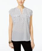Inc International Concepts Cap-sleeve Utility Shirt, Only At Macy's