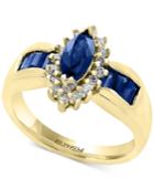 Royale Blue By Effy Sapphire (1-1/4 Ct. T.w.) And Diamond (1/5 Ct. T.w.) Ring In 14k Gold