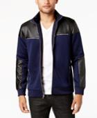 I.n.c. Men's Mixed-media Faux Fur Lined Bomber Jacket, Created For Macy's