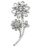 Kate Spade New York Silver-tone Trellis Blooms Large Crystal Brooch