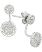 Wrapped In Love Diamond Disc Ear Jacket Earrings (1/4 Ct. T.w.) In 10k White Gold, Created For Macy's