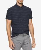 Calvin Klein Jeans Men's Horizontal Space-dye Stripe Shirt