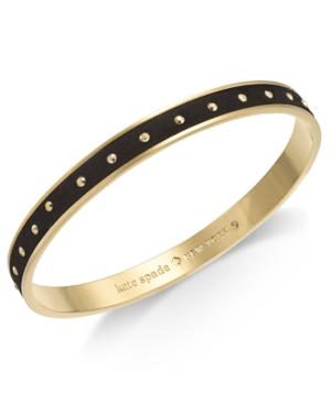 Kate Spade New York Gold-tone Studded Faux Leather Bangle Bracelet