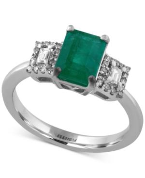 Brasilica By Effy Emerald (1-3/8 Ct. T.w.) And Diamond (1/4 Ct. T.w.) Ring In 14k White Gold