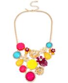 M. Haskell For Inc International Concepts Gold-tone Multi-stone Statement Necklace, Only At Macy's