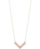 M. Haskell For Inc International Concepts Rose Gold-tone Pink Imitation Pearl V Pendant Necklace, Only At Macy's