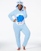 Care Bear Plus Size Fuzzy Hooded Jumpsuit