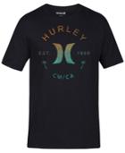 Hurley Men's Multi-icon Graphic-print Logo Cotton T-shirt