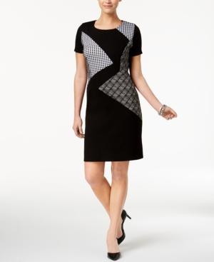 Ny Collection Mixed-print Sheath Dress