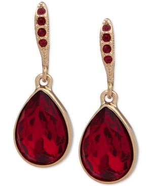 Givenchy Gold-tone Stone Teardrop Drop Earrings