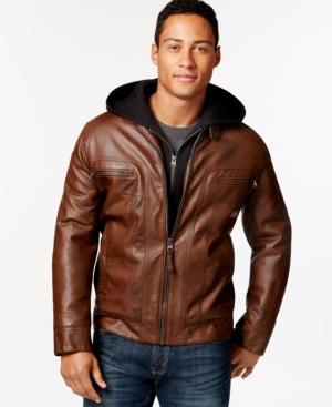 Calvin Klein Faux-leather Hoodie