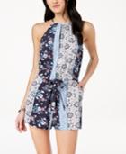 Be Bop Juniors' High-neck Printed Romper