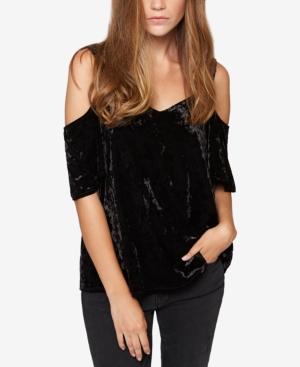 Sanctuary Velvet Cold-shoulder Top