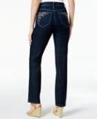 Jm Collection Embellished Straight-leg Jeans, Created For Macy's