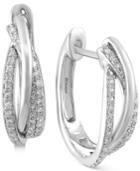 Pave Classica By Effy Diamond Hoop Earrings (3/8 Ct. T.w.) In 14k White Gold