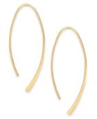 Essentials Medium Silver Plated Polished Wire Threader Earrings