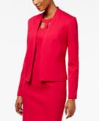 Nine West Collarless Open-front Blazer