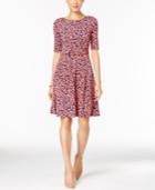Charter Club Elbow-sleeve Fit & Flare Dress, Only At Macy's