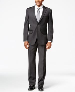 Tommy Hilfiger Charcoal Solid Classic-fit Suit